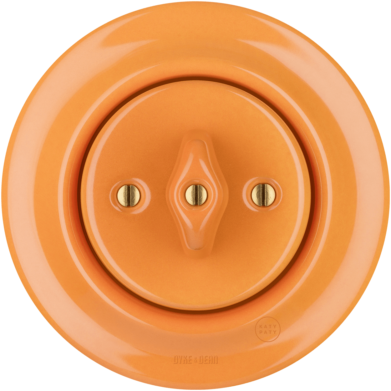 PORCELAIN WALL LIGHT SWITCH CARROT ROTARY - DYKE & DEAN