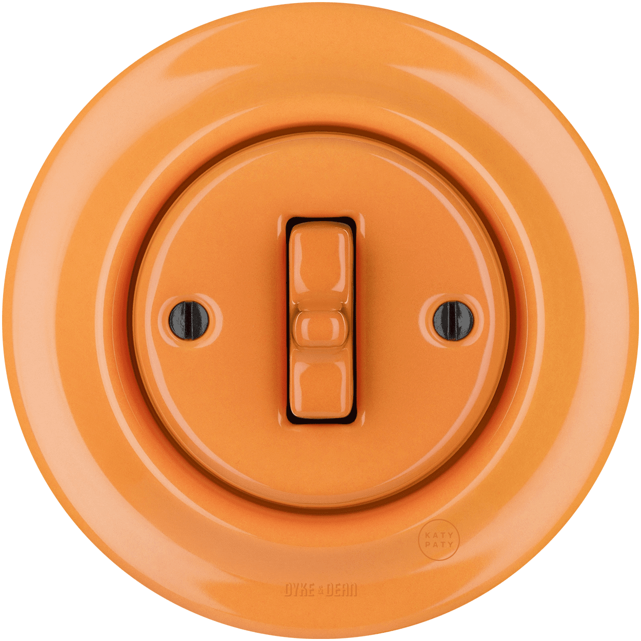 PORCELAIN WALL LIGHT SWITCH CARROT TOGGLE - DYKE & DEAN