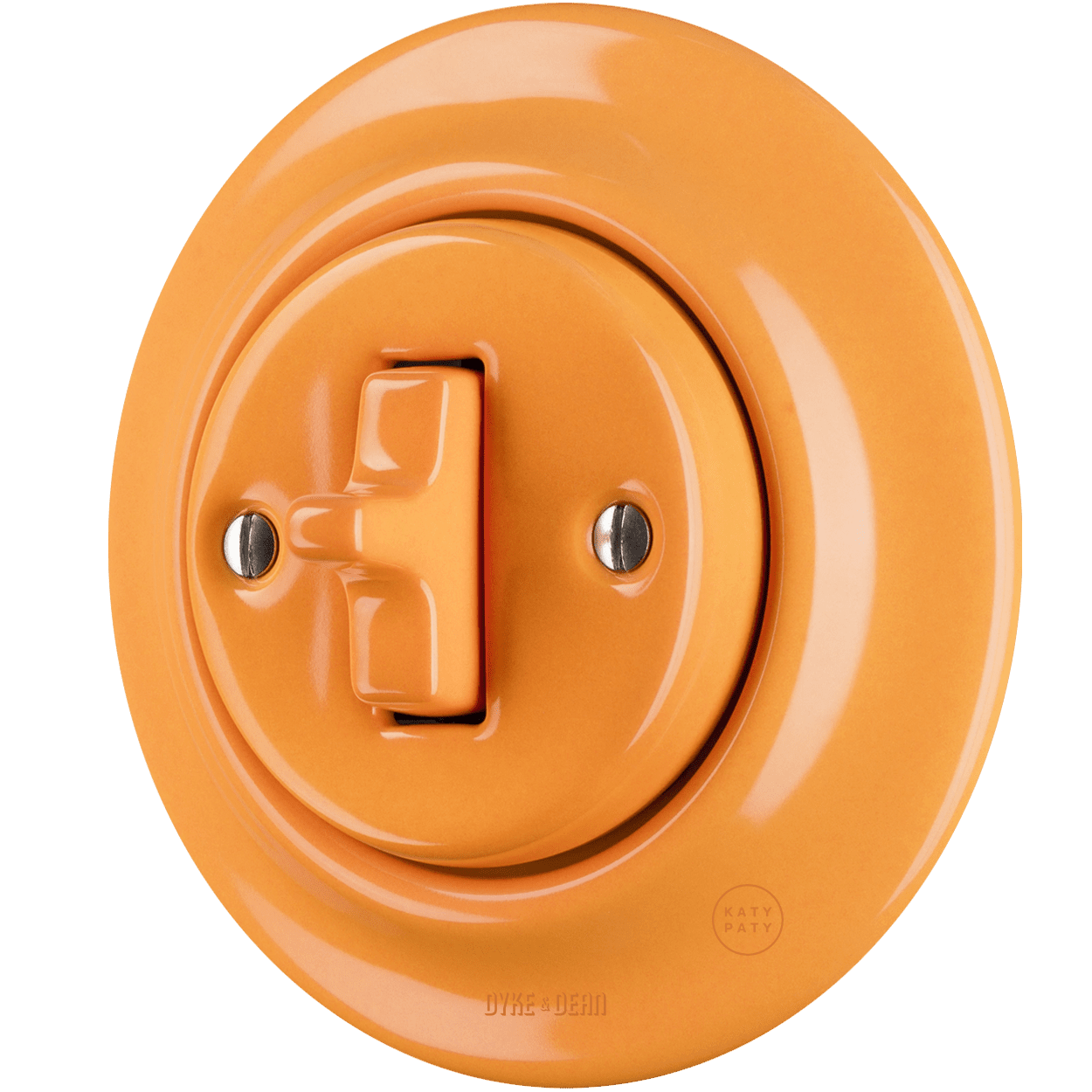 PORCELAIN WALL LIGHT SWITCH CARROT TOGGLE - DYKE & DEAN