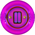 PORCELAIN WALL LIGHT SWITCH DOUBLE SLIM VIOLEDO - DYKE & DEAN