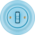 PORCELAIN WALL LIGHT SWITCH PASTEL BLUE TOGGLE - DYKE & DEAN