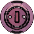 PORCELAIN WALL LIGHT SWITCH PURPLE SLIM BUTTON - DYKE & DEAN