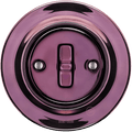 Purple porcelain toggle wall light switch by Katy Paty