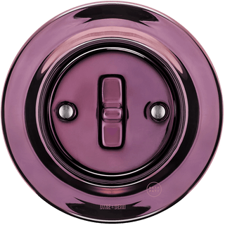 PORCELAIN WALL LIGHT SWITCH PURPLE TOGGLE - DYKE & DEAN