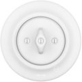 PORCELAIN WALL LIGHT SWITCH ROTARY MATT WHITE - DYKE & DEAN