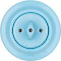 PORCELAIN WALL LIGHT SWITCH ROTARY PASTEL BLUE - DYKE & DEAN