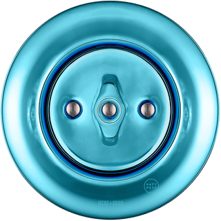 PORCELAIN WALL LIGHT SWITCH SKY BLUE ROTARY - DYKE & DEAN