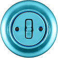 PORCELAIN WALL LIGHT SWITCH SKY BLUE TOGGLE - DYKE & DEAN