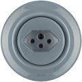 PORCELAIN WALL MOUNTED SWISS SOCKET ASH GREY - DYKE & DEAN