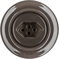 PORCELAIN WALL MOUNTED SWISS SOCKET BROWN - DYKE & DEAN