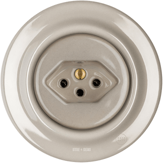 PORCELAIN WALL MOUNTED SWISS SOCKET CAPPUCCINO - DYKE & DEAN