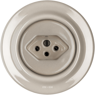 PORCELAIN WALL MOUNTED SWISS SOCKET CAPPUCCINO - DYKE & DEAN