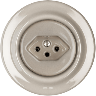 PORCELAIN WALL MOUNTED SWISS SOCKET CAPPUCCINO - DYKE & DEAN