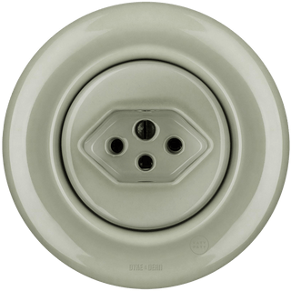 PORCELAIN WALL MOUNTED SWISS SOCKET GREY GREEN - DYKE & DEAN