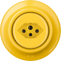 PORCELAIN WALL MOUNTED SWISS SOCKET YELLOW - DYKE & DEAN