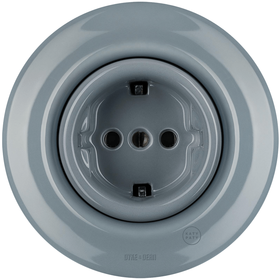 PORCELAIN WALL SOCKET ASH GREY SCHUKO - DYKE & DEAN