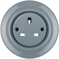PORCELAIN WALL SOCKET ASH GREY UK - DYKE & DEAN