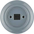 PORCELAIN WALL SOCKET ASH GREY USB - C - DYKE & DEAN