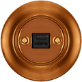 Bronze porcelain HDMI wall socket by Katy Paty