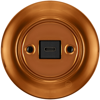 PORCELAIN WALL SOCKET BRONZE USB - C - DYKE & DEAN