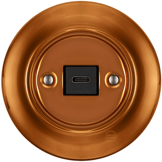 PORCELAIN WALL SOCKET BRONZE USB - C - DYKE & DEAN