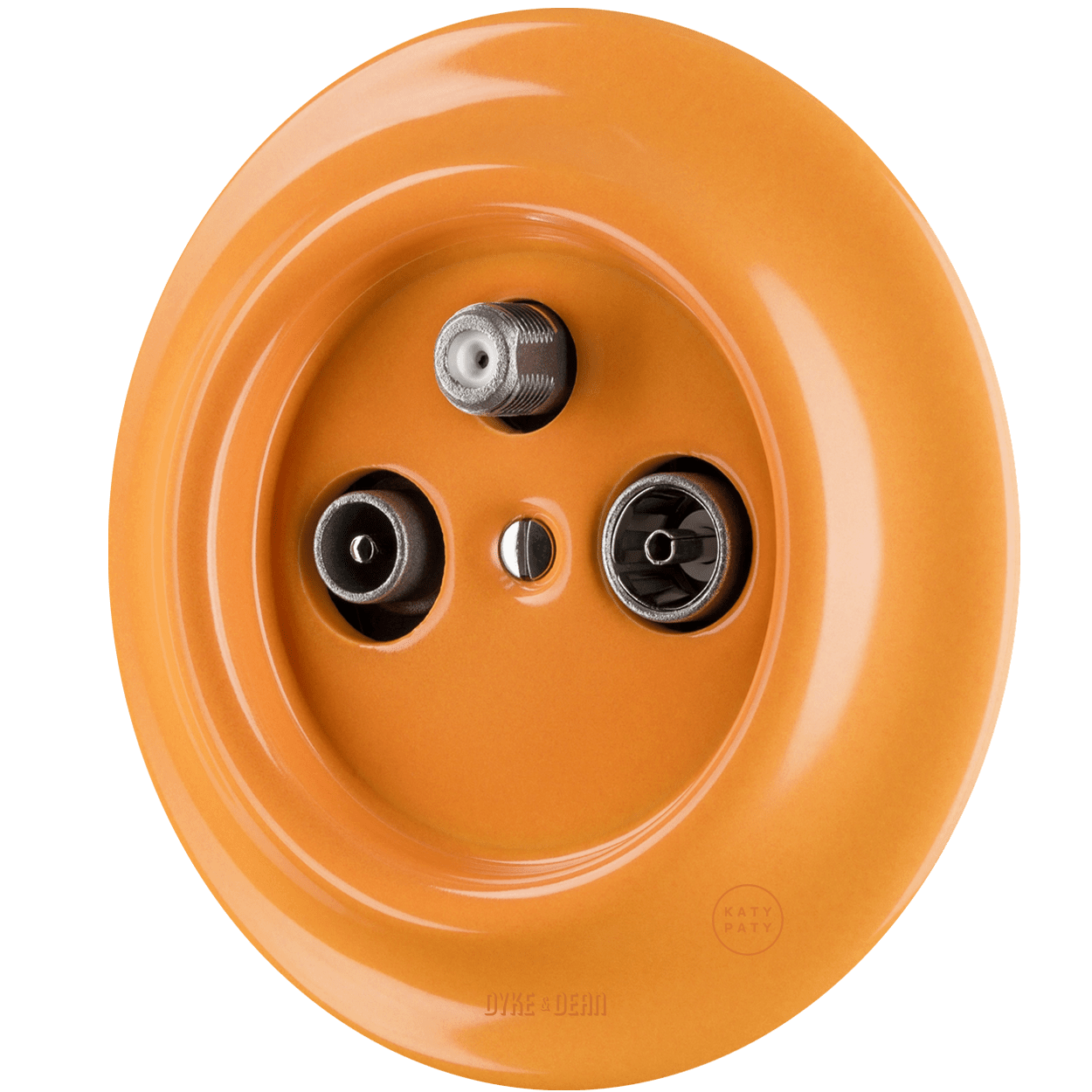 PORCELAIN WALL SOCKET CARROT TV ANTENNA - DYKE & DEAN