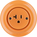 PORCELAIN WALL SOCKET CARROT USA 20 AMP - DYKE & DEAN