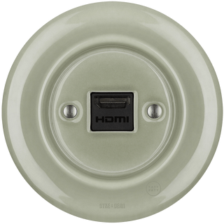 PORCELAIN WALL SOCKET GREY GREEN HDMI - DYKE & DEAN