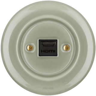 PORCELAIN WALL SOCKET GREY GREEN HDMI - DYKE & DEAN