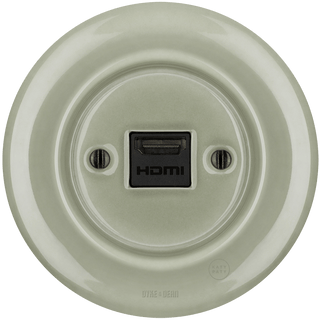 PORCELAIN WALL SOCKET GREY GREEN HDMI - DYKE & DEAN