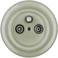 PORCELAIN WALL SOCKET GREY GREEN TV ANTENNA - DYKE & DEAN