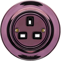 PORCELAIN WALL SOCKET PURPLE UK - DYKE & DEAN