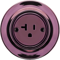 PORCELAIN WALL SOCKET PURPLE USA 20 AMP - DYKE & DEAN