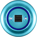 PORCELAIN WALL SOCKET SKY BLUE HDMI - DYKE & DEAN