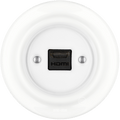 PORCELAIN WALL SOCKET WHITE HDMI - DYKE & DEAN