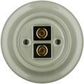PORCELAIN WALL SPEAKER SOCKET GREY GREEN - DYKE & DEAN
