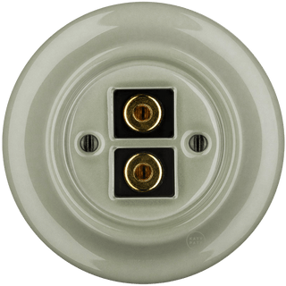 PORCELAIN WALL SPEAKER SOCKET GREY GREEN - DYKE & DEAN