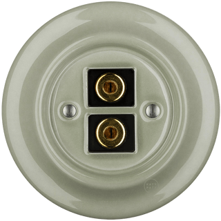 PORCELAIN WALL SPEAKER SOCKET GREY GREEN - DYKE & DEAN