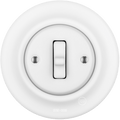 PORCELAIN WALL TOGGLE LIGHT SWITCH MATT WHITE - DYKE & DEAN