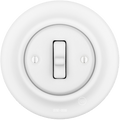 PORCELAIN WALL TOGGLE LIGHT SWITCH MATT WHITE - DYKE & DEAN