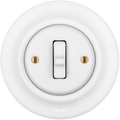 Matt White porcelain toggle wall light switch by Katy Paty