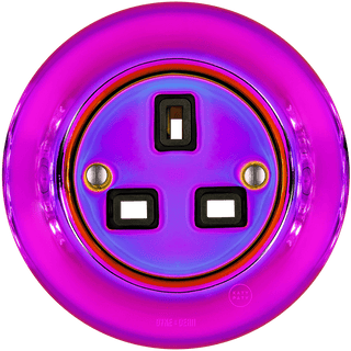 PORCELAIN WALL UK PLUG SOCKET VIOLEDO - DYKE & DEAN