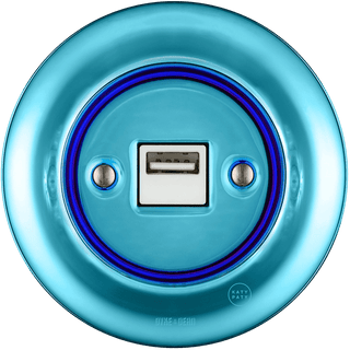 PORCELAIN WALL USB CHARGER SKY BLUE - DYKE & DEAN