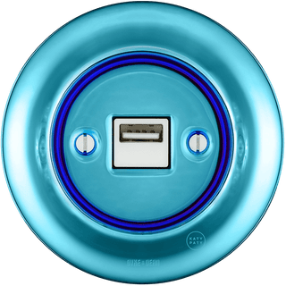 PORCELAIN WALL USB CHARGER SKY BLUE - DYKE & DEAN