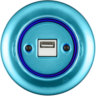 PORCELAIN WALL USB CHARGER SKY BLUE - DYKE & DEAN