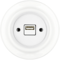 PORCELAIN WALL USB CHARGER WHITE - DYKE & DEAN