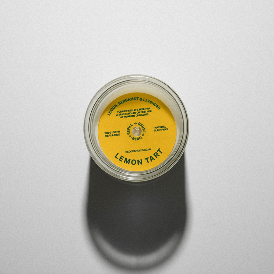 REDO GLASS LEMON TART CANDLE - DYKE & DEAN