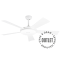 REMOTE LED WHITE 5 BLADE CEILING FAN OUTLET - DYKE & DEAN
