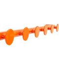 RETRO TUBE HALLWAY COAT RACK WITH 6 HOOKS ORANGE - DYKE & DEAN