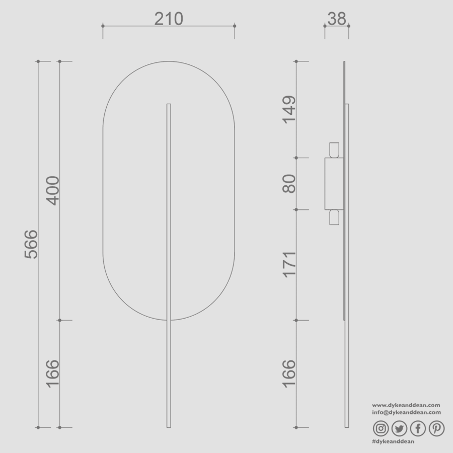 ROKKE FAN WALL LIGHTS - DYKE & DEAN